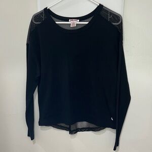 Love Tree Black Mesh Detail Sweatshirt